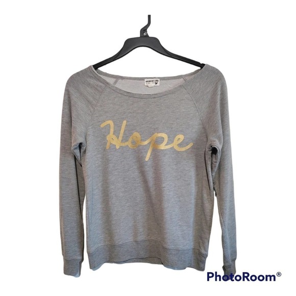 Dream Out Loud by Selena Gomez "HOPE"  gray lounge sweater size Medium - Picture 1 of 5
